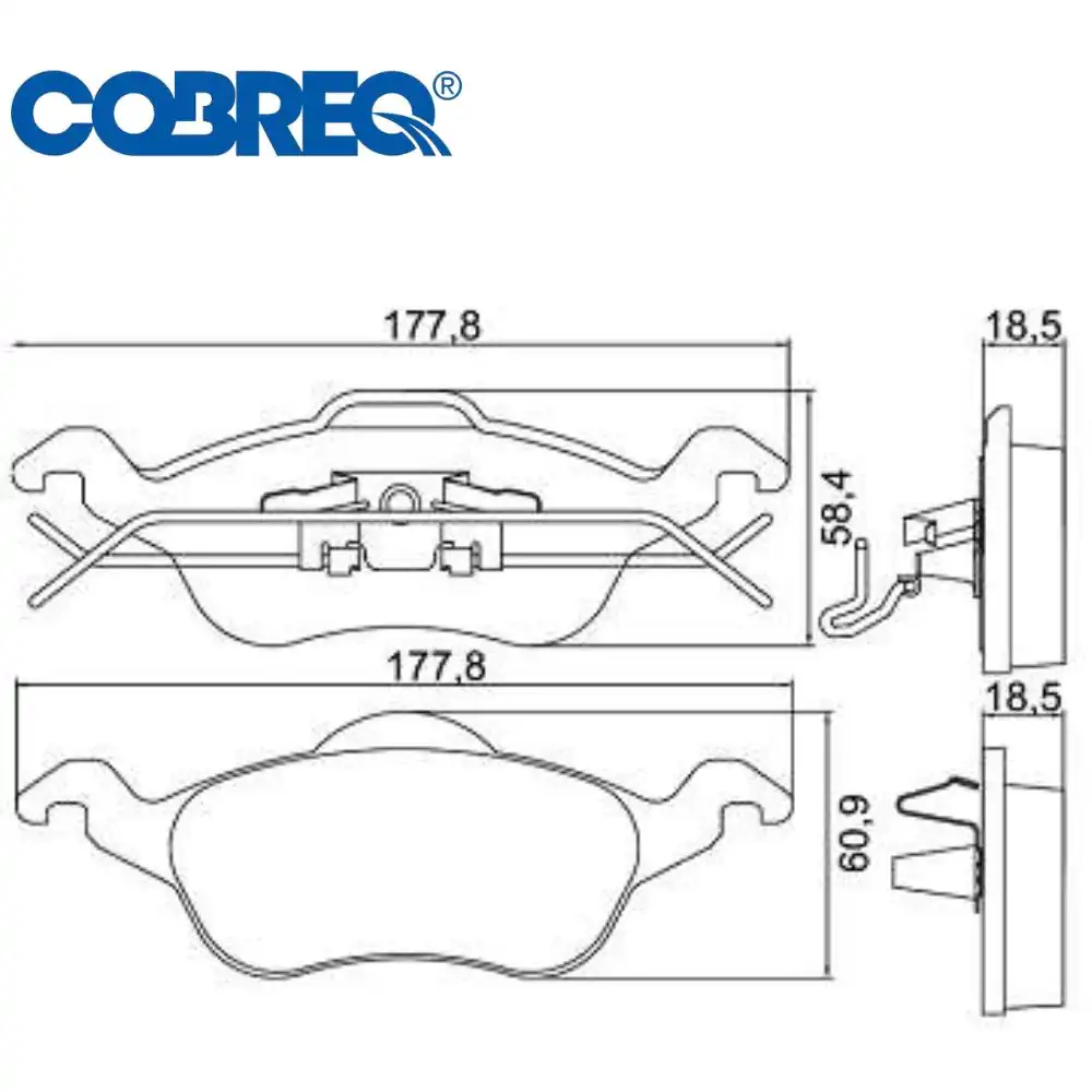 PASTILHA FREIO DIANTEIRA FOCUS 1.6 1.8 2.0 1999 A 2008