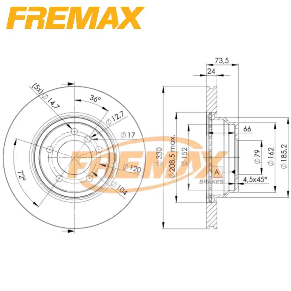 DISCO FREIO DIANTEIRO BMW X1 2.0 16V 2010 A 2018 VENTILADO
