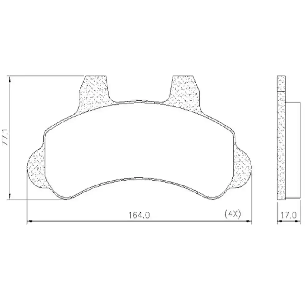 PASTILHA FREIO DIANTEIRA D-20 1994/ SISTEMA BENDIX