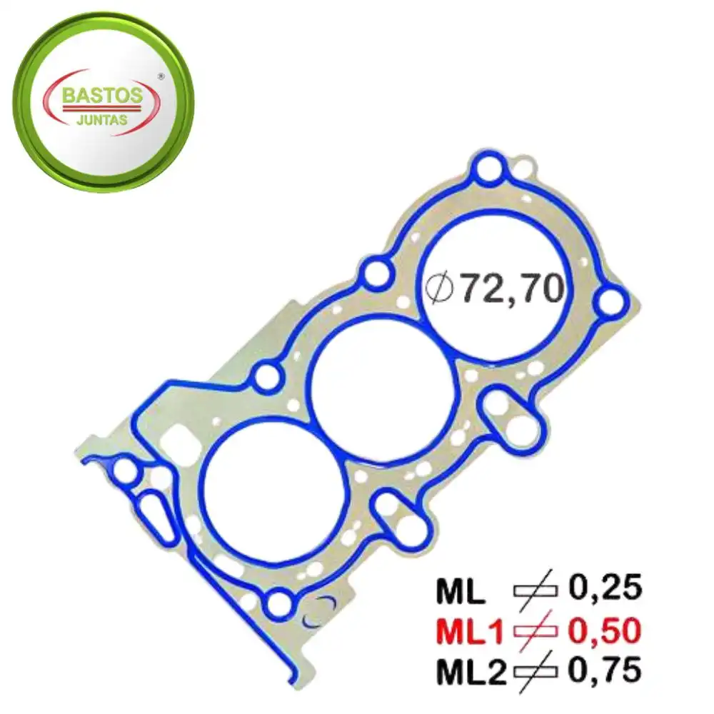 JUNTA CABECOTE HB20 1.0 12V FLEX 2012 ACIMA METAL 0,50MM