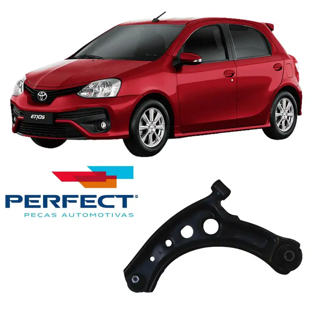 BANDEJA DIANTEIRA TOYOTA ETIOS 2012 A 2018 ESQUERDA COM PIVO