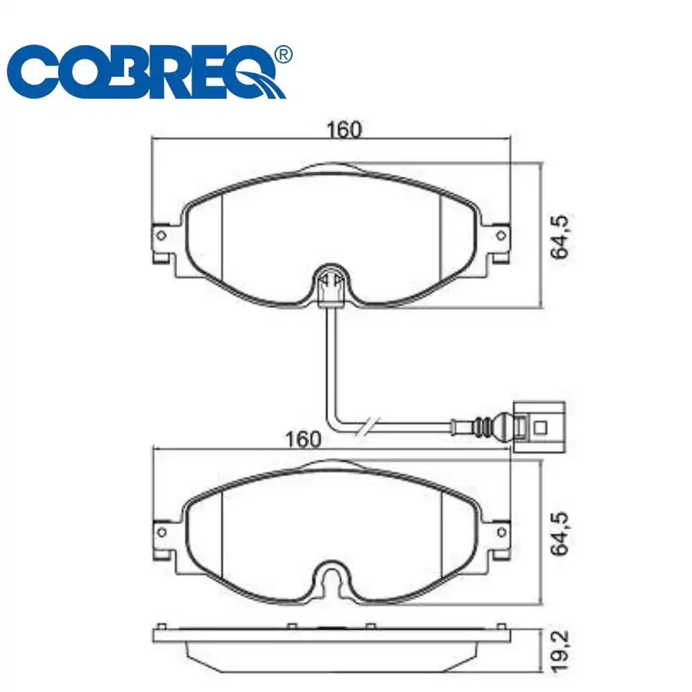 PASTILHA FREIO DIANTEIRA GOLF 1.4 2014/ COM SENSOR