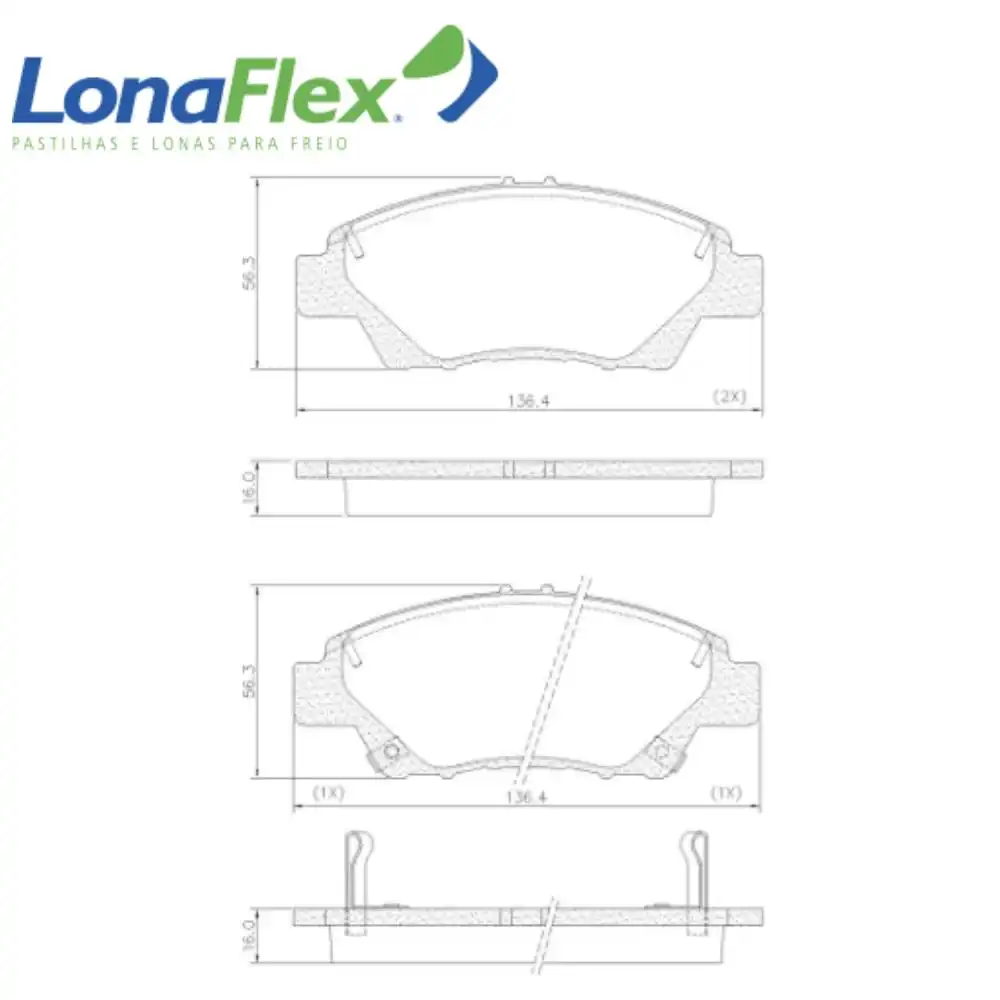 PASTILHA FREIO DIANTEIRA HONDA CITY 1.5 2015/