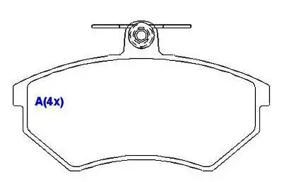 PASTILHA FREIO DIANTEIRA GOLF 1.8 2.0 1993/ GIRLIN SEM MOLA