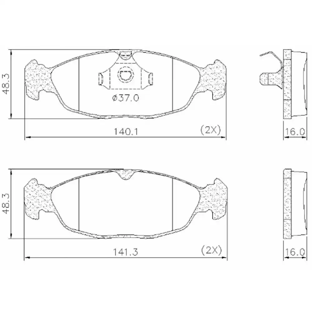 PASTILHA FREIO DIANTEIRA CORSA 1.0 1.4 1.6 2000/ TEVES