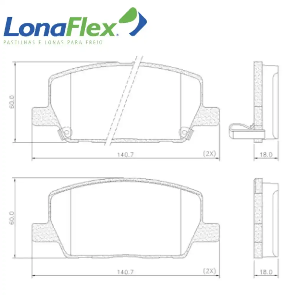 PASTILHA FREIO DIANTEIRA TRACKER 1.4 16V 2017 ACIMA