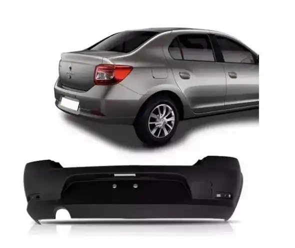 PARACHOQUE TRAS RENAULT LOGAN 2014 A 2019 PRETO LISO