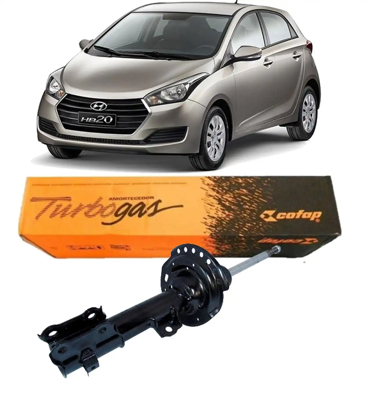 AMORTECEDOR DIANTEIRO HYUNDAI HB20 2013 A 2019 ESQUERDO