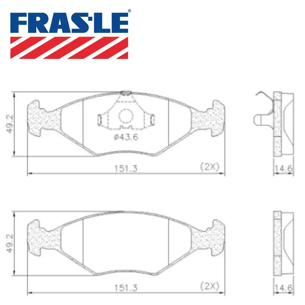 PASTILHA FREIO DIANTEIRA GOL G3 1.0 1.6 1.8 2000/