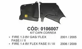 PROTETOR CORREIA COM FIAT PALIO FIRE 1.3 1.4 8V