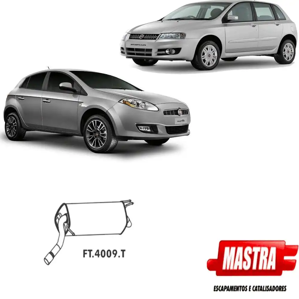 SILENCIOSO TRASEIRO FIAT STILO 1.8 8V 16V 2003 A 2011