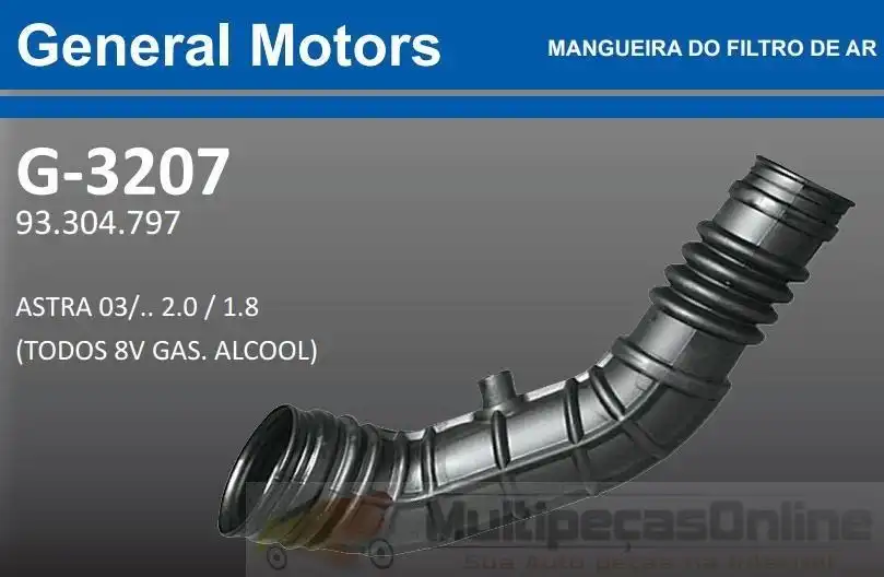 SANFONA FILTRO AR ASTRA 1.8 2.0 8V 03/ FLEX