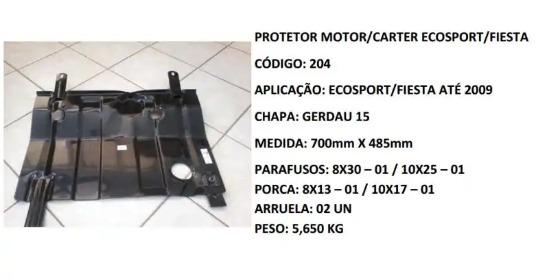 PROTETOR MOTOR FIESTA 09/ ECOSPORT