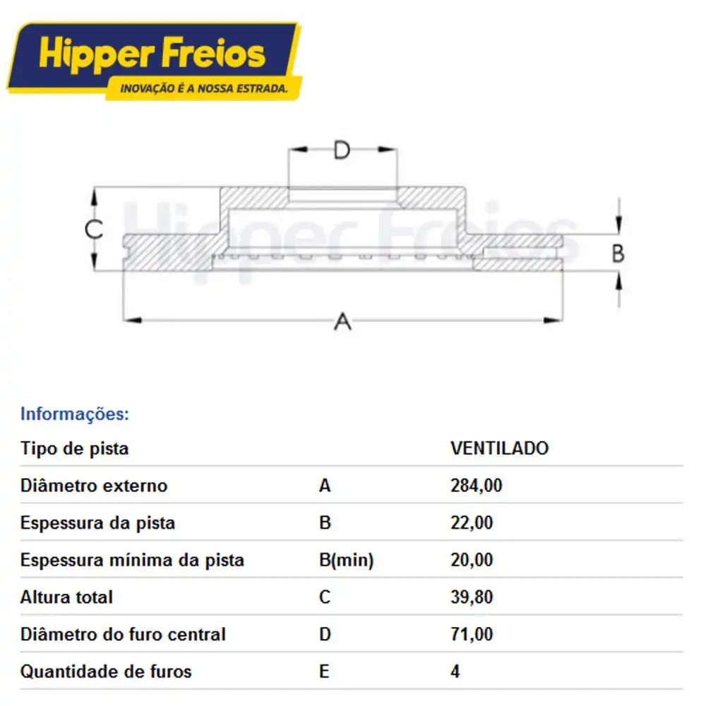 DISCO FREIO DIANTEIRO BASALT 1.0 2025 VENTILADO