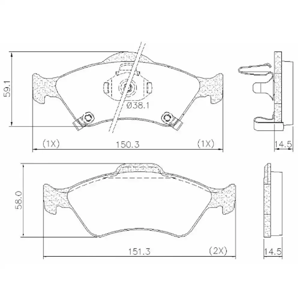 PASTILHA FREIO DIANTEIRA HONDA FIT 1.4 1.5 2004 A 2009