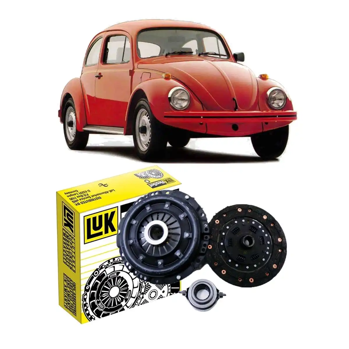 KIT EMBREAGEM FUSCA 1500 1600 200MM ATE 1973 SEM ROLAMENTO
