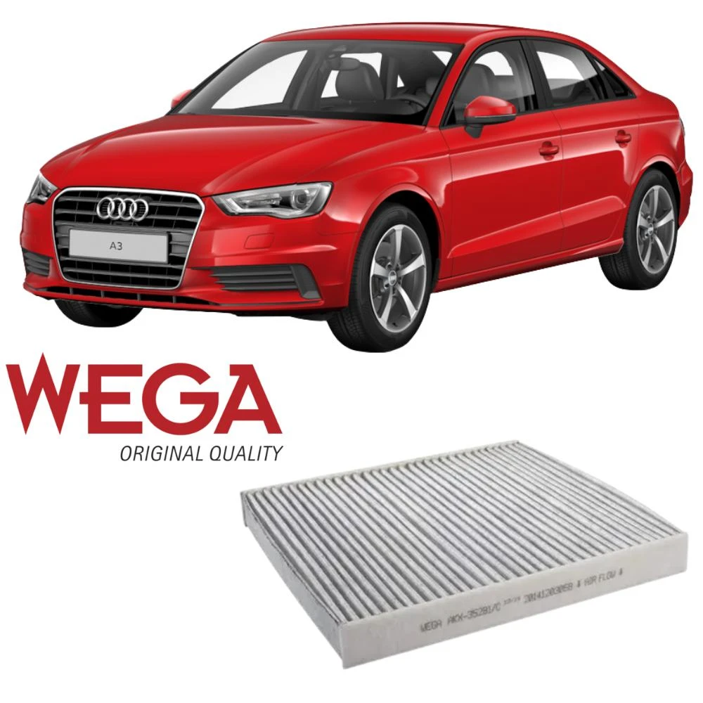 FILTRO AR CABINE AUDI A3 1.8 16V TFSI 2013 EM DIANTE CARVAO