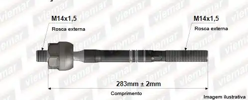 BARRA AXIAL CORSA 99/12 PRISMA 06/12 MACHO DIR HIDRAULICA