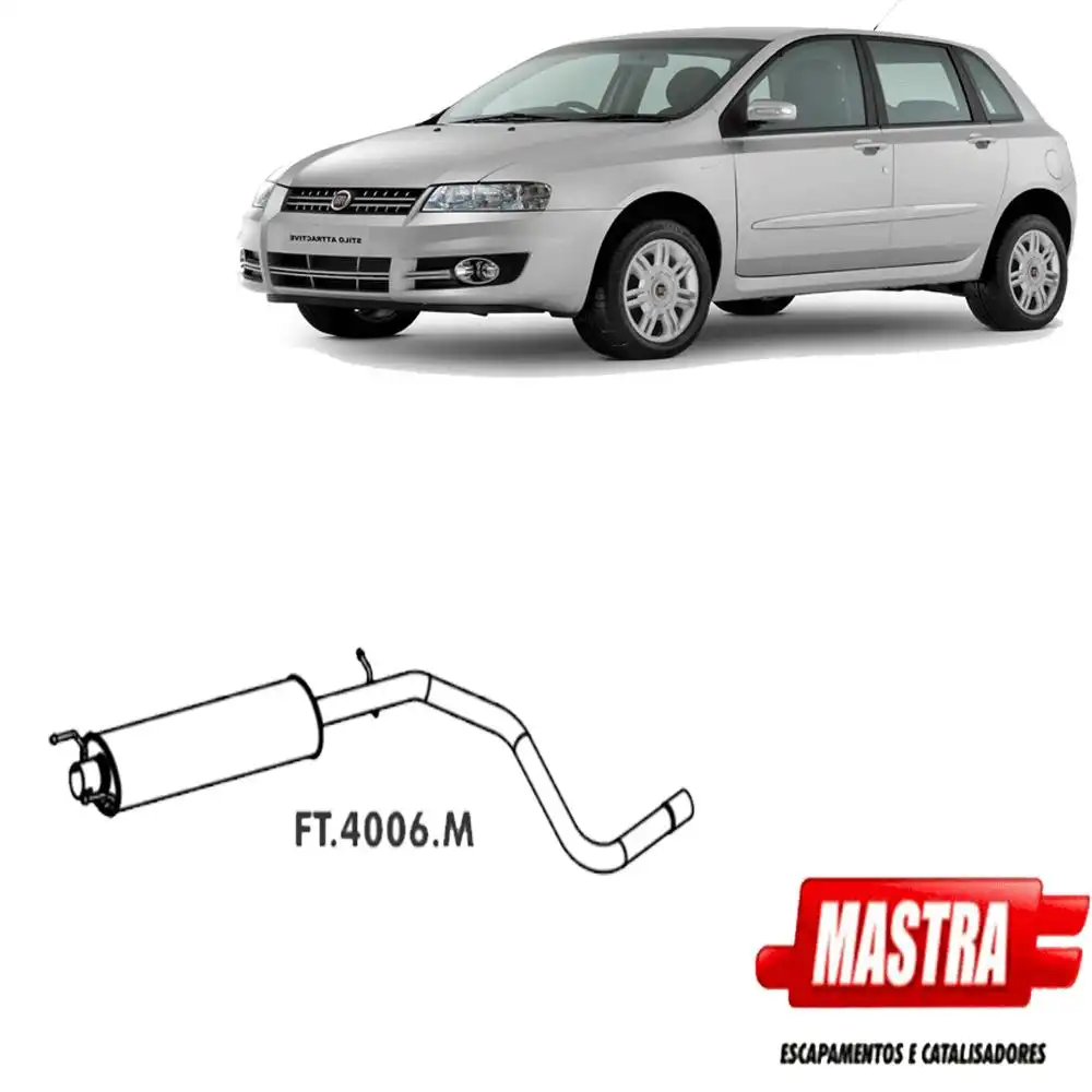 SILENCIOSO INTERMEDIARIO FIAT STILO 1.8 8V 16V 2003 A 2011