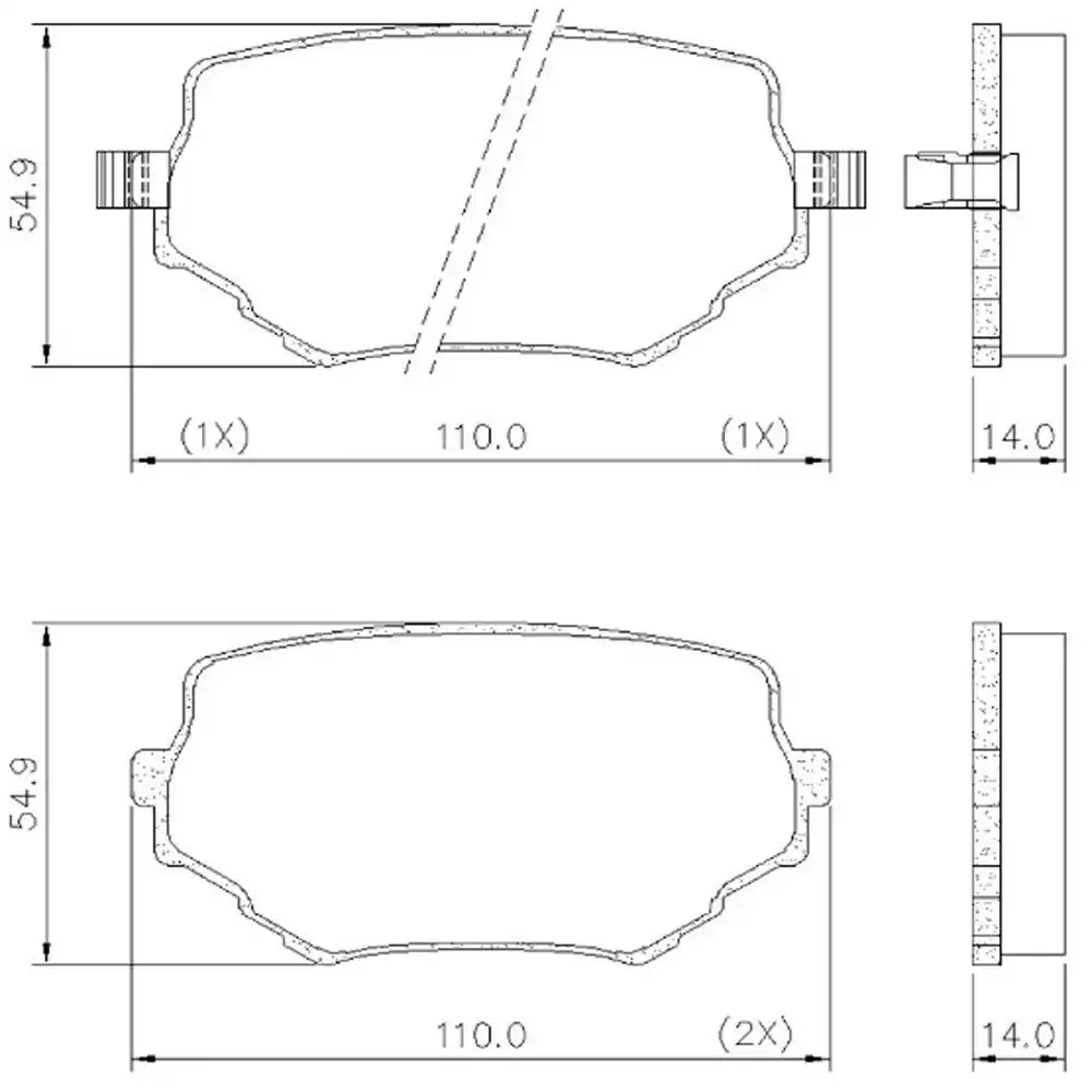 PASTILHA FREIO DIANTEIRA TRACKER 2.0 2001 A 2010