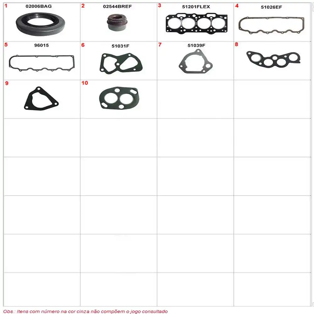 JUNTA MOTOR FIAT UNO MILLE(1500 NAC) C/RET AMIANTO