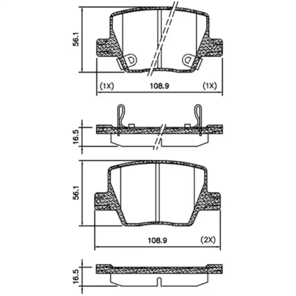 PASTILHA FREIO TRASEIRA RAMPAGE 2.0 16V 2023 A 2025