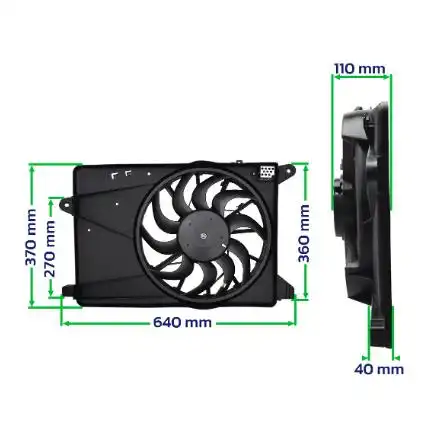 ELETRO VENTILADOR RADIADOR AGILE 2009 A 2014 C/AR