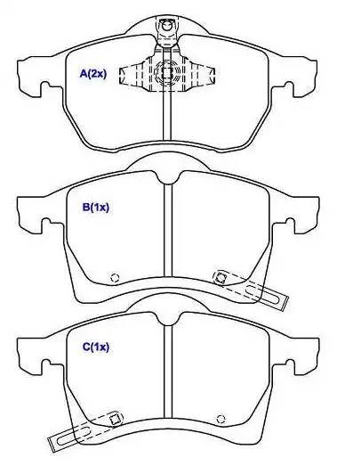 PASTILHA FREIO DIANTEIRA VECTRA 2.0 2.4 2010/