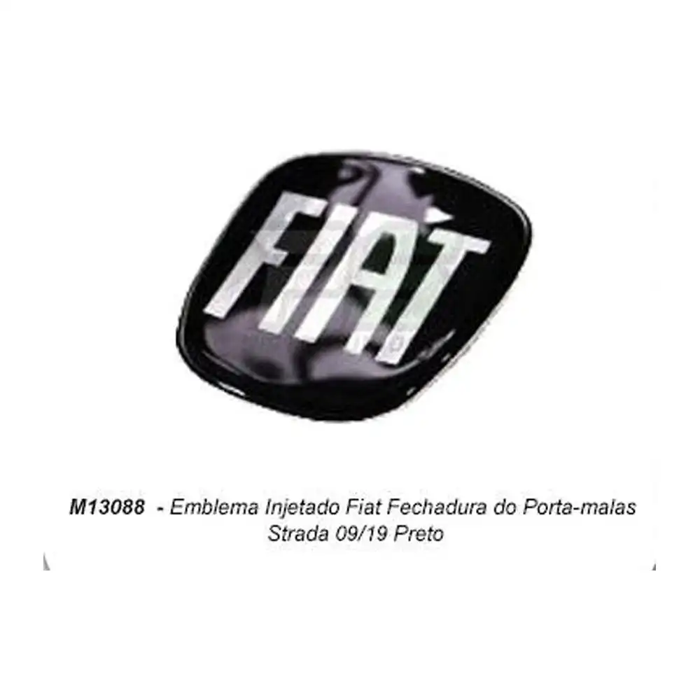 EMBLEMA MACANETA TAMPA TRASEIRA FIAT STRADA 09/ PRETO