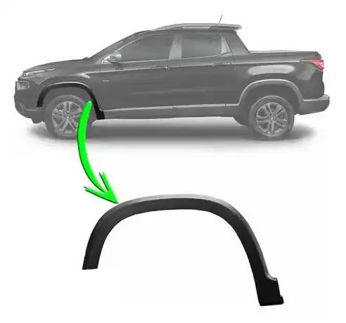 MOLDURA PARALAMA DIANT FIAT TORO 2016 A 2021 ESQUERDO