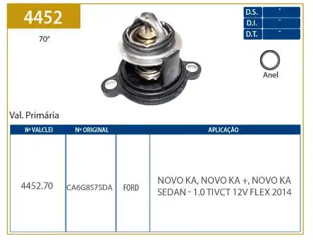 VALVULA TERMOSTATICA KA 1.0 12V 2014 A 2020 - PRIMARIA