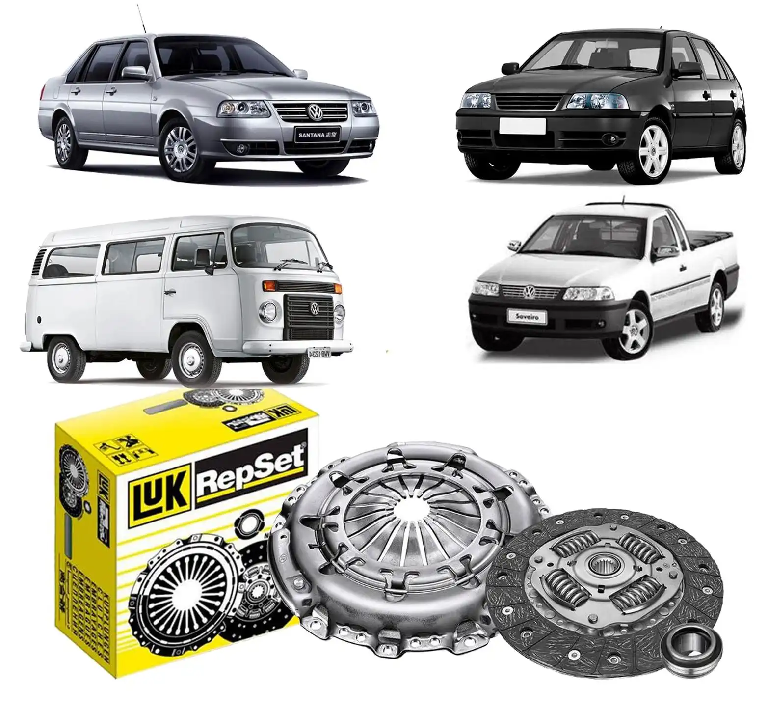 KIT EMBREAGEM GOL SANTANA SAVEIRO KOMBI DIESEL COM ROLAMENTO