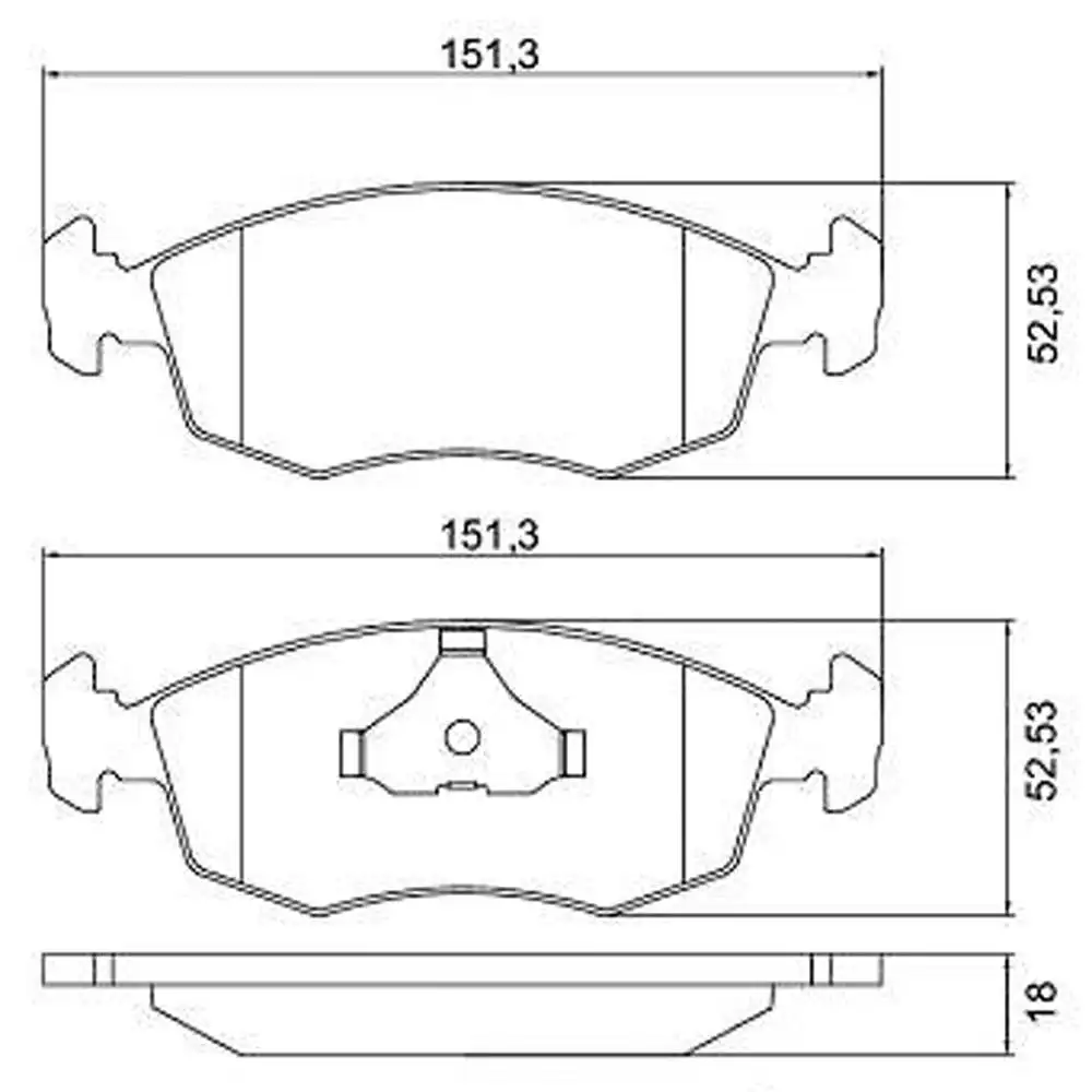 PASTILHA FREIO DIANTEIRA ESCORT II 2.0 SISTEMA TEVES
