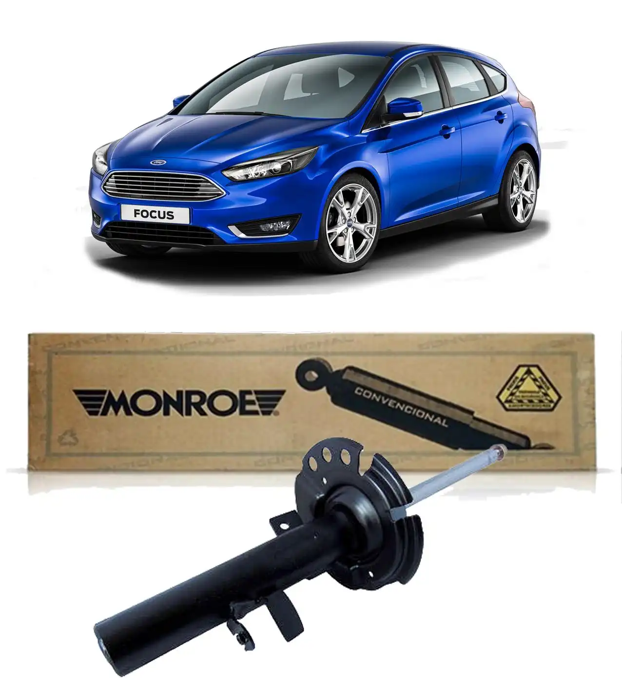 AMORTECEDOR DIANTEIRO FOCUS 2007 A 2013 DIREITO