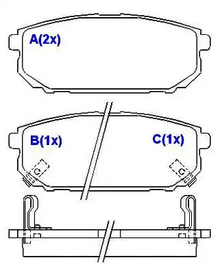 PASTILHA FREIO TRASEIRA KIA SORENTO 3.5 V6 2002 A 2009