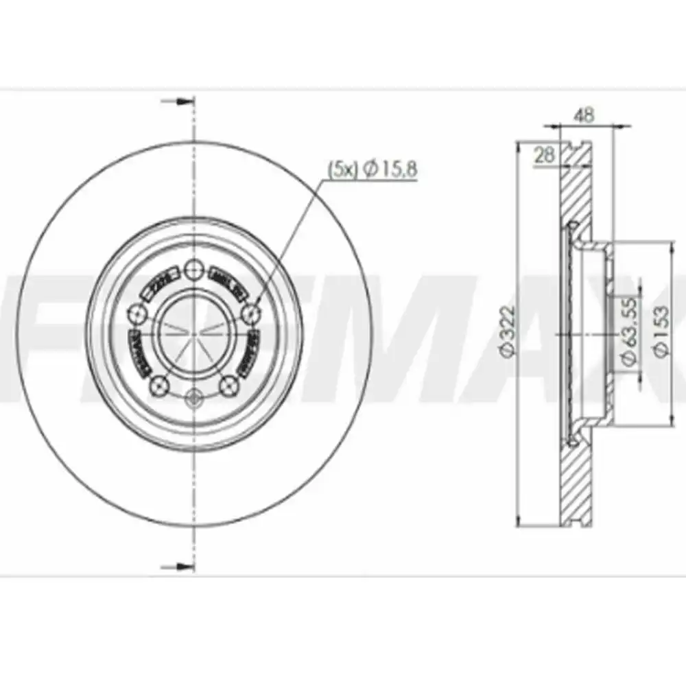 DISCO FREIO DIANTEIRO VOLVO XC60 2.0 16V 2015 A 2017 VENTILA