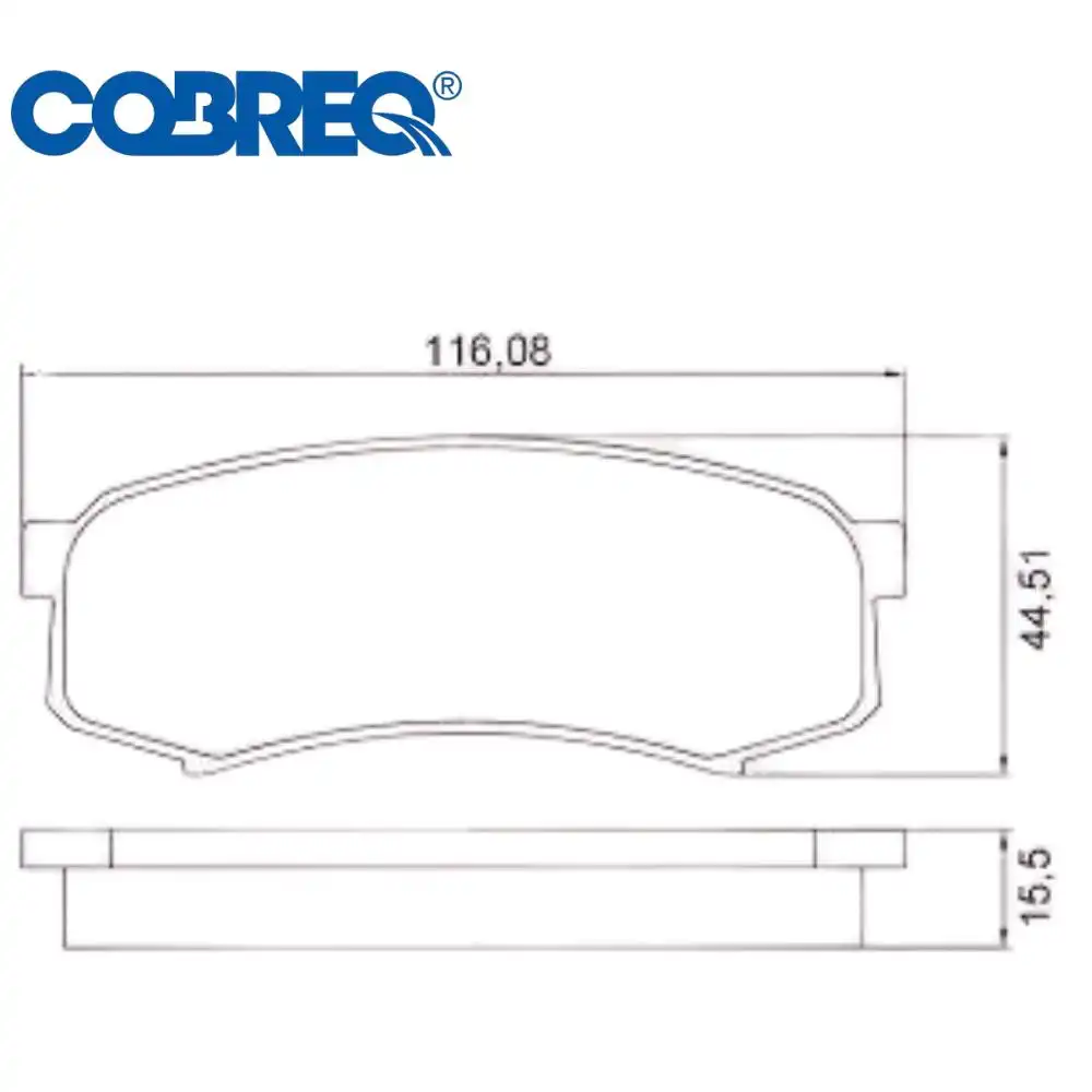 PASTILHA FREIO TRASEIRA MITSUBISHI PAJERO FULL 3.2 2008/ CER