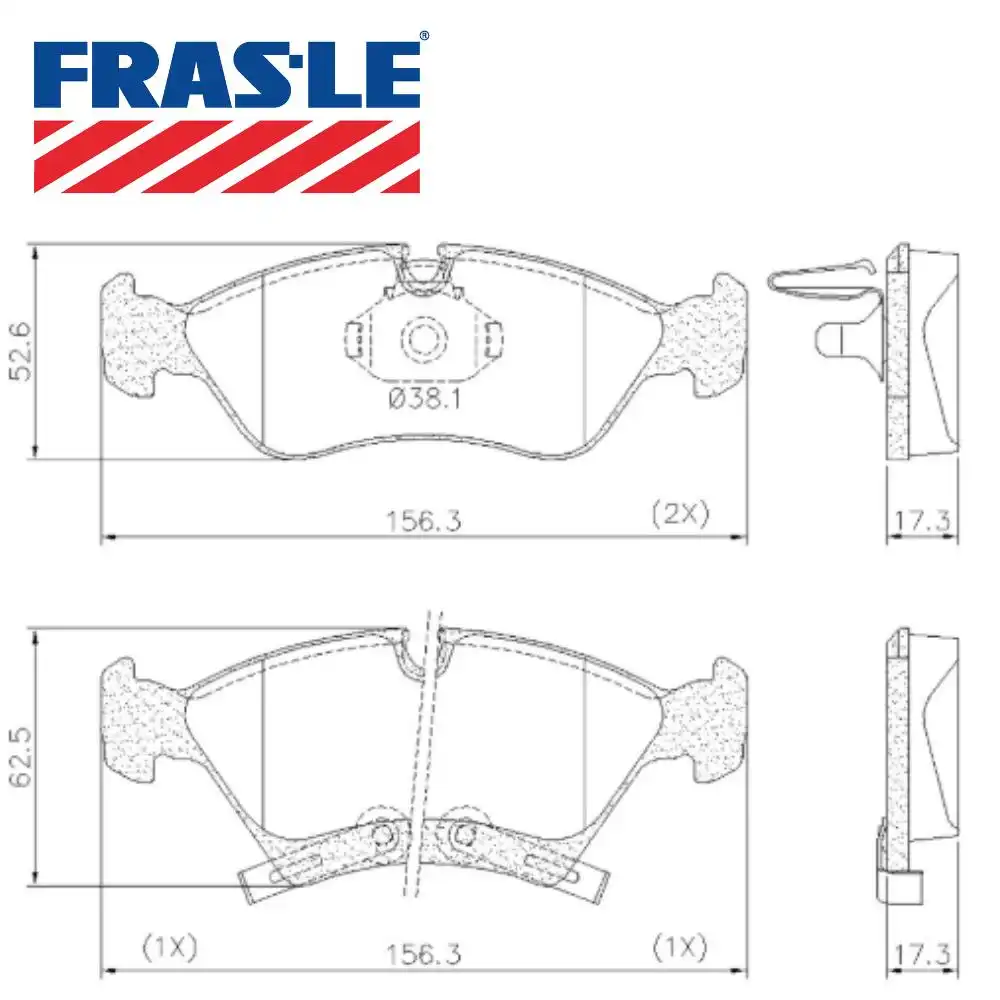 PASTILHA FREIO DIANTEIRA MERIVA 1.8 8V 2002 A 2010 ARO 14