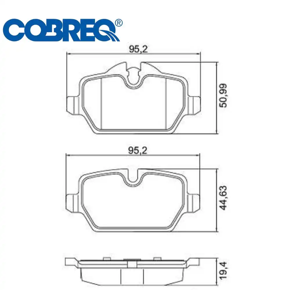 PASTILHA FREIO TRASEIRA BMW 320I 2005 A 2007