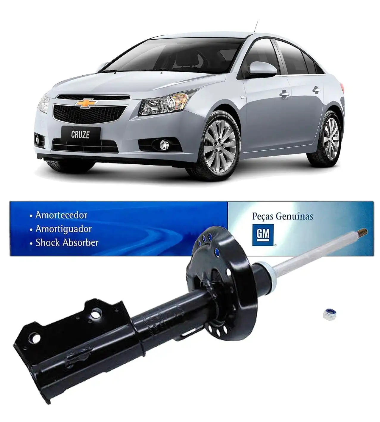 AMORTECEDOR DIANTEIRO CRUZE 2011 A 2016 DIREITO