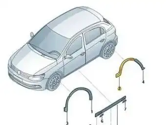 MOLDURA PARALAMA GOL G VII TRACK TRAS DIR (PTE CARROCERIA)