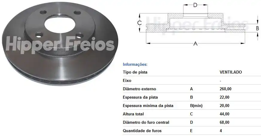 DISCO FREIO DIANTEIRO NISSAN LIVINA 1.6 1.8 2009/ VENTILADO