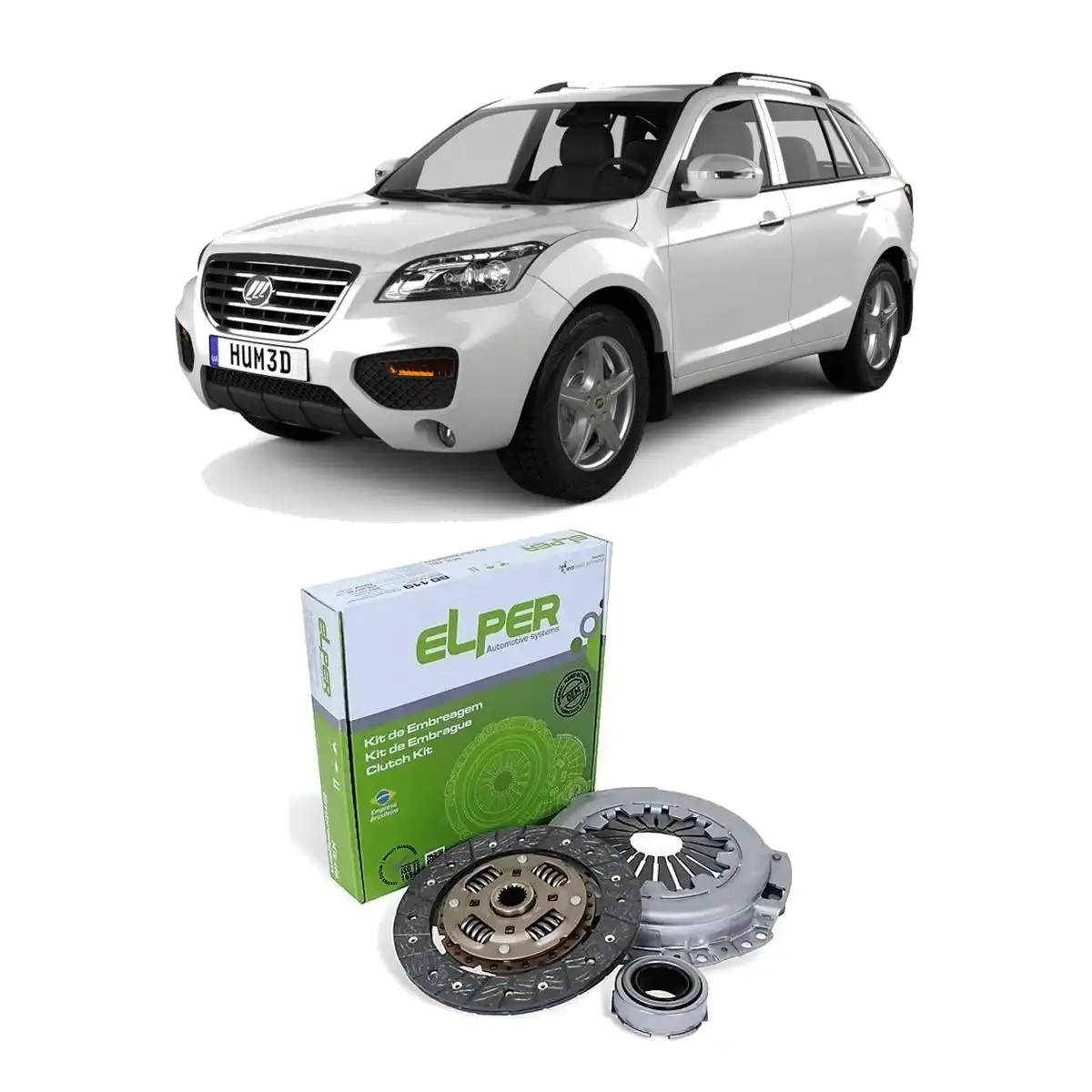 KIT EMBREAGEM LIFAN X60 1.8 16V 2013 A 2015 COM ROLAMENTO