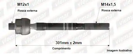 BARRA AXIAL RENAULT CLIO 1999 A 2012 DIR. HIDRAULICA