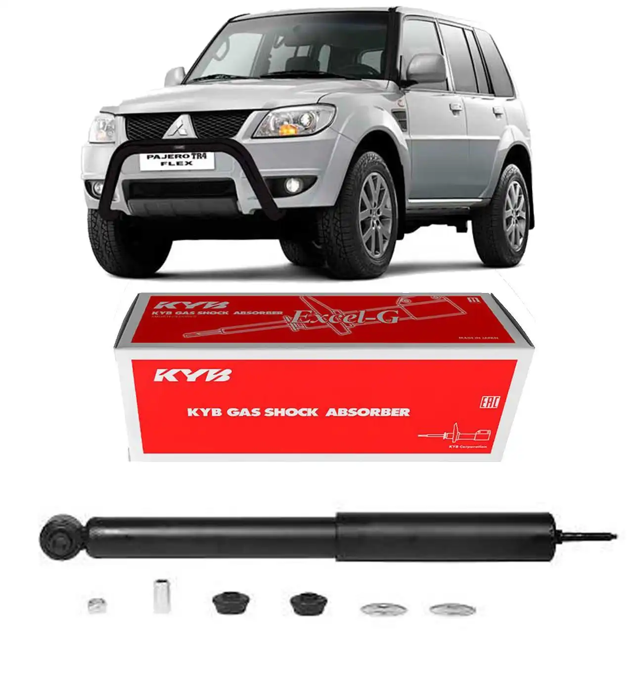 AMORTECEDOR TRASEIRO MITSUBISHI PAJERO TR4 2002 A 2015