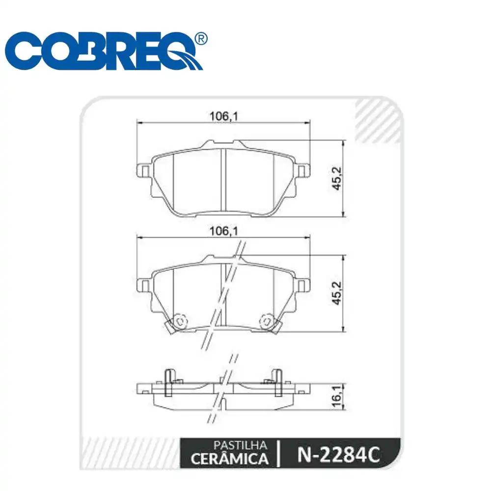 PASTILHA FREIO TRASEIRA HAVAL H6 HEV 2019 ACIMA CERAMICA