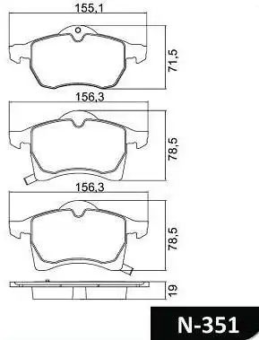 PASTILHA FREIO DIANTEIRA ASTRA 1999/ ARO 15 SISTEMA TEVES