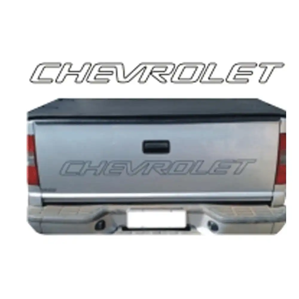 EMBLEMA ADESIVO "CHEVROLET" S-10 TAMPA CONTORNO PRETO