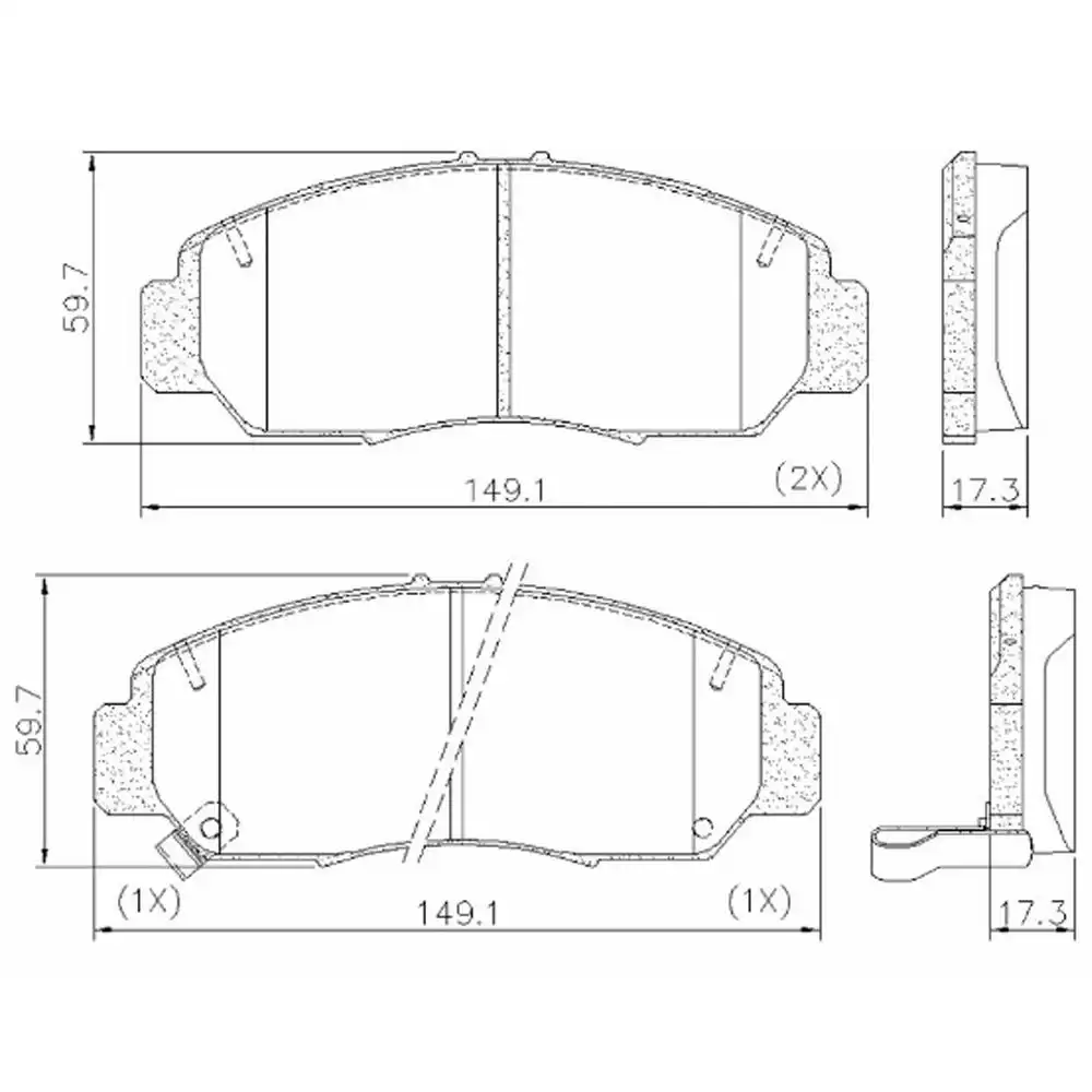 PASTILHA FREIO DIANTEIRA HONDA NEW CIVIC 2.0 2013/ CERAMICA