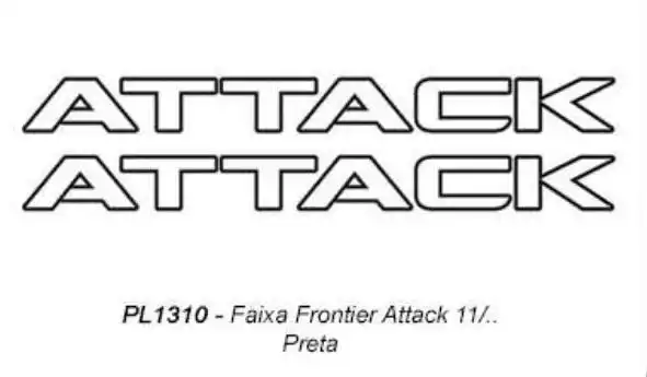 FAIXA LATERAL NISSAN FRONTIER 11/ ATTACK PRETA